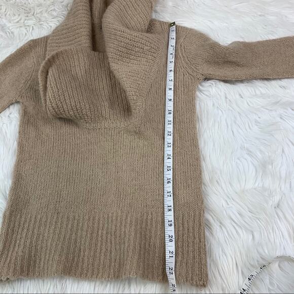 La Redoute Cowl Neck Sweater Tan Size S Wool Blend - Picture 4 of 7